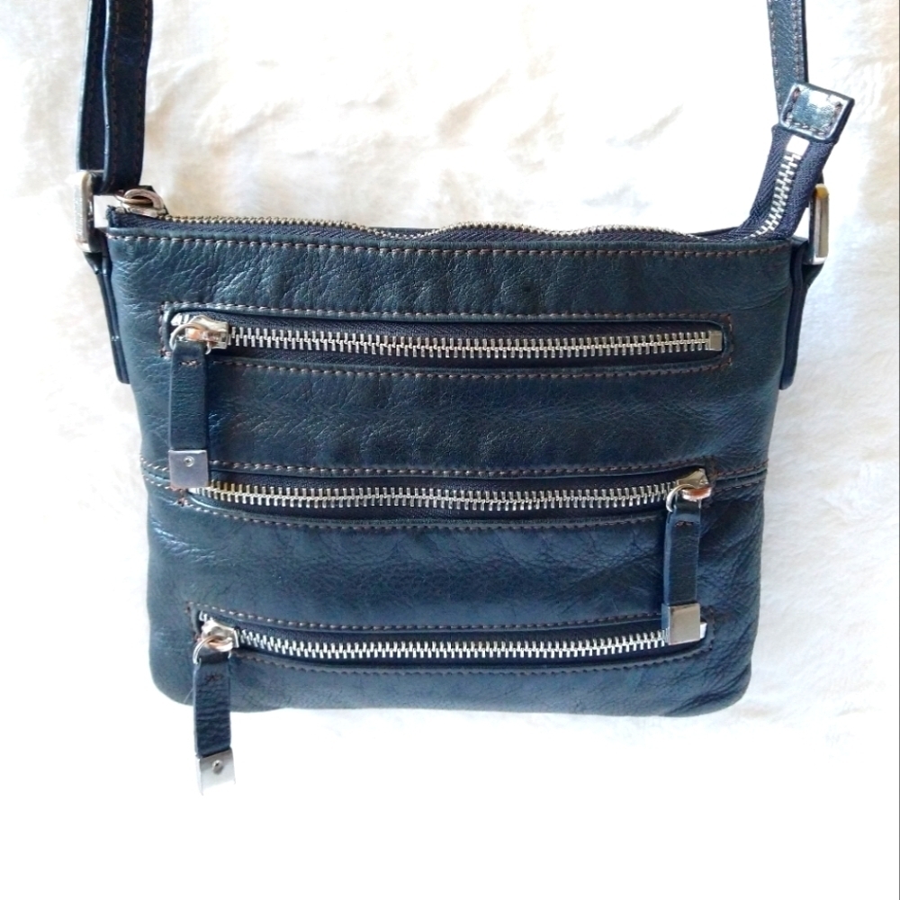 margot black Crossbody Bag with Silver Hardware 9x7
